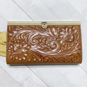 Patricia Nash Tooled Florence Colored Leather Cauchy Wallet NWOT MSRP: $119.00
